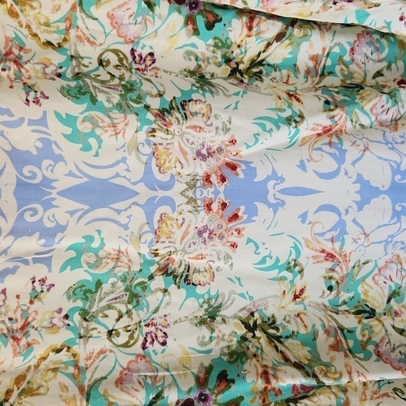 Sundance | Arabella Flutter Sleeve Top Size S Ruffle Rayon Floral Scroll Paisley - Picture 7 of 7